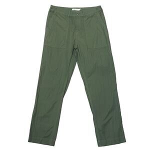 Peter Millar Lightweight Canvas Weekend Pant Crop Length Eucalyptus Green Size 4